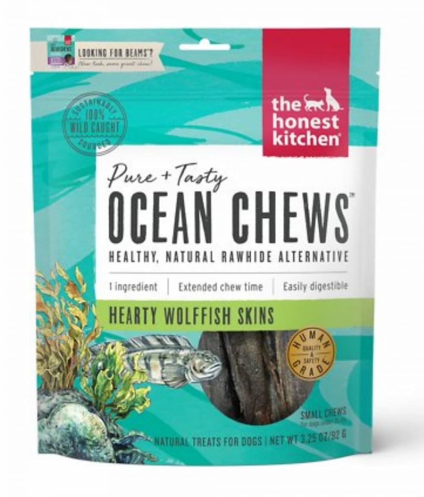 The Honest Kitchen Beams Ocean Chews Wolfish Skins Dehydrated Dog Treats